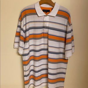 Men shirt white and orange size xl short sleeves